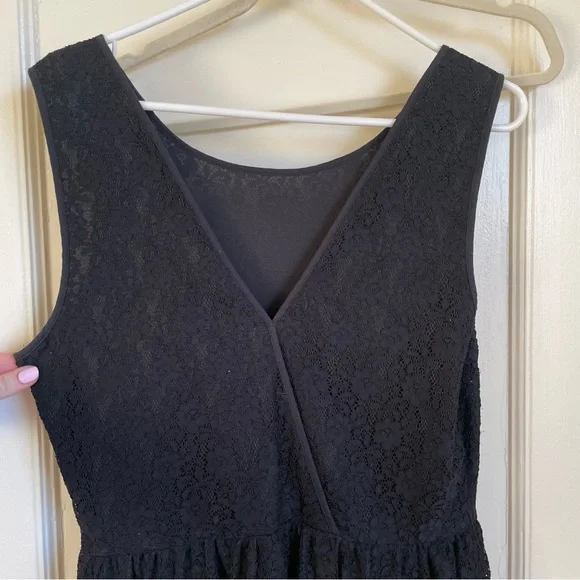 Yumi Black Sleeveless Black Lace Dress - size 10 - Picture 5 of 7